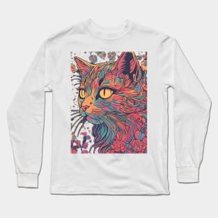 Trippy Cat Long Sleeve T-Shirt